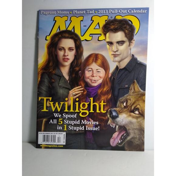 MAD Magazine #518 Comic Book Dec 2012 Twilight Spoof Parody Comedy With Calendar - Picture 1 of 5